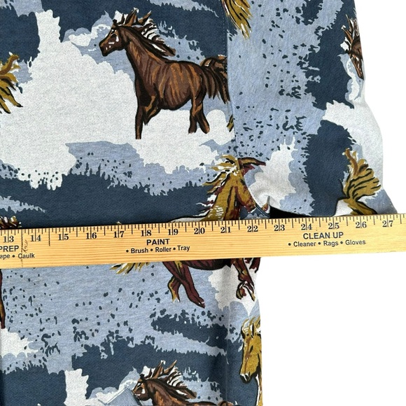 Blair Women’s L Large Horse AOP Jacket Equestrian Vintage 1990s Snap Western - Picture 8 of 14